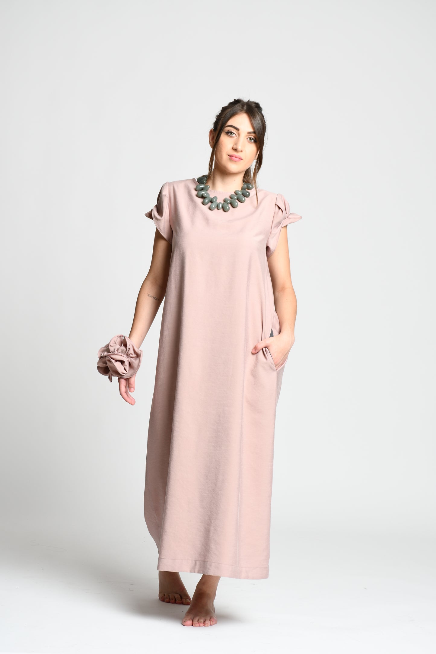 Vestido largo rosa