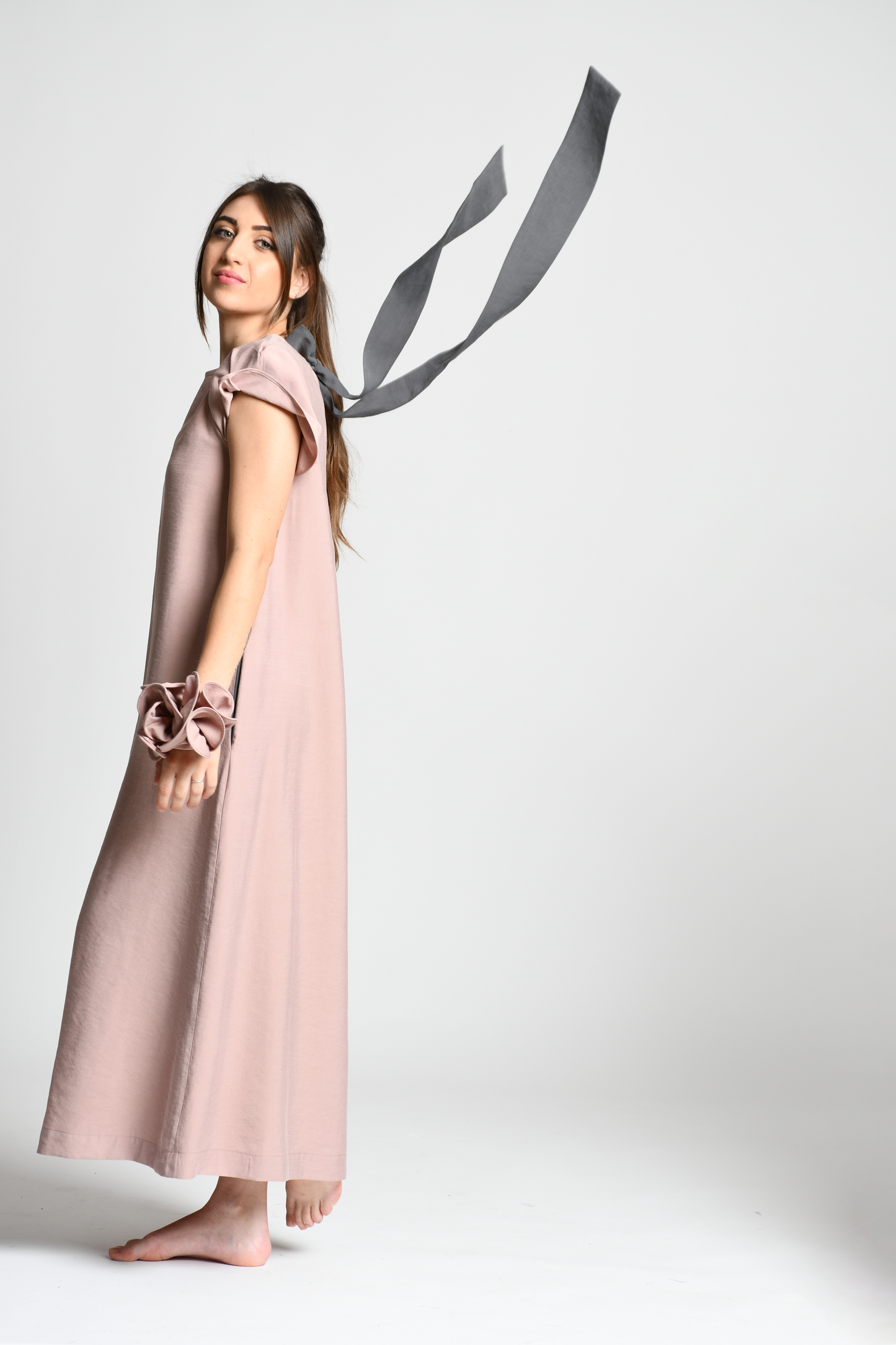 Vestido largo rosa