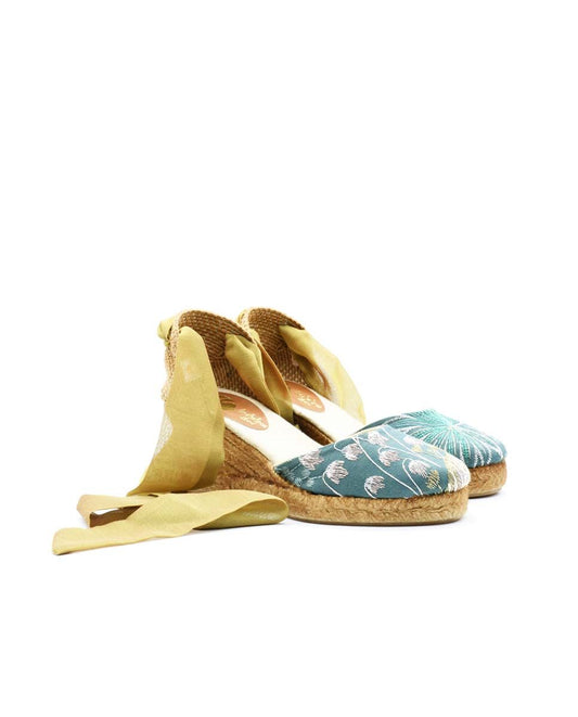 🐚 Monaco Cadaqués Champange wedge espadrilles 🐚